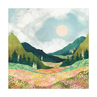 Spring Flower Vista Matte Canvas, Stretched, No Frame