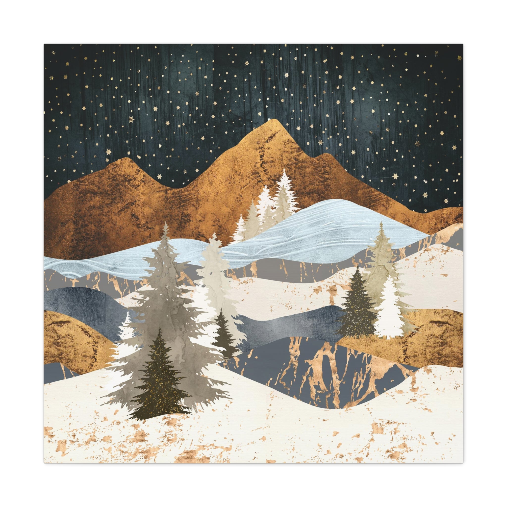 Winter Stars Matte Canvas, Stretched, No Frame