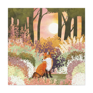 Spring Fox Matte Canvas, Stretched, No Frame
