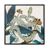 Summer Indigo Garden - Matte Canvas, Framed (Multi-color)