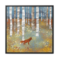 Autumn Fox - Matte Canvas, Framed (Multi-color)