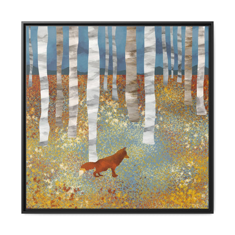 Autumn Fox - Matte Canvas, Framed (Multi-color)