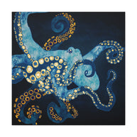Metallic Octopus VII Matte Canvas, Stretched, No Frame