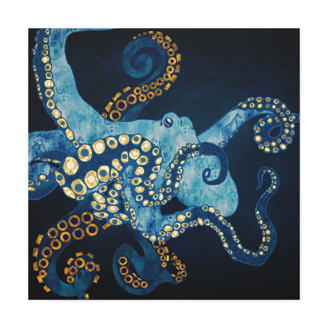 Metallic Octopus VII Matte Canvas, Stretched, No Frame