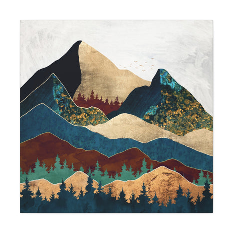 Malachite Mountains Matte Canvas, Stretched, No Frame