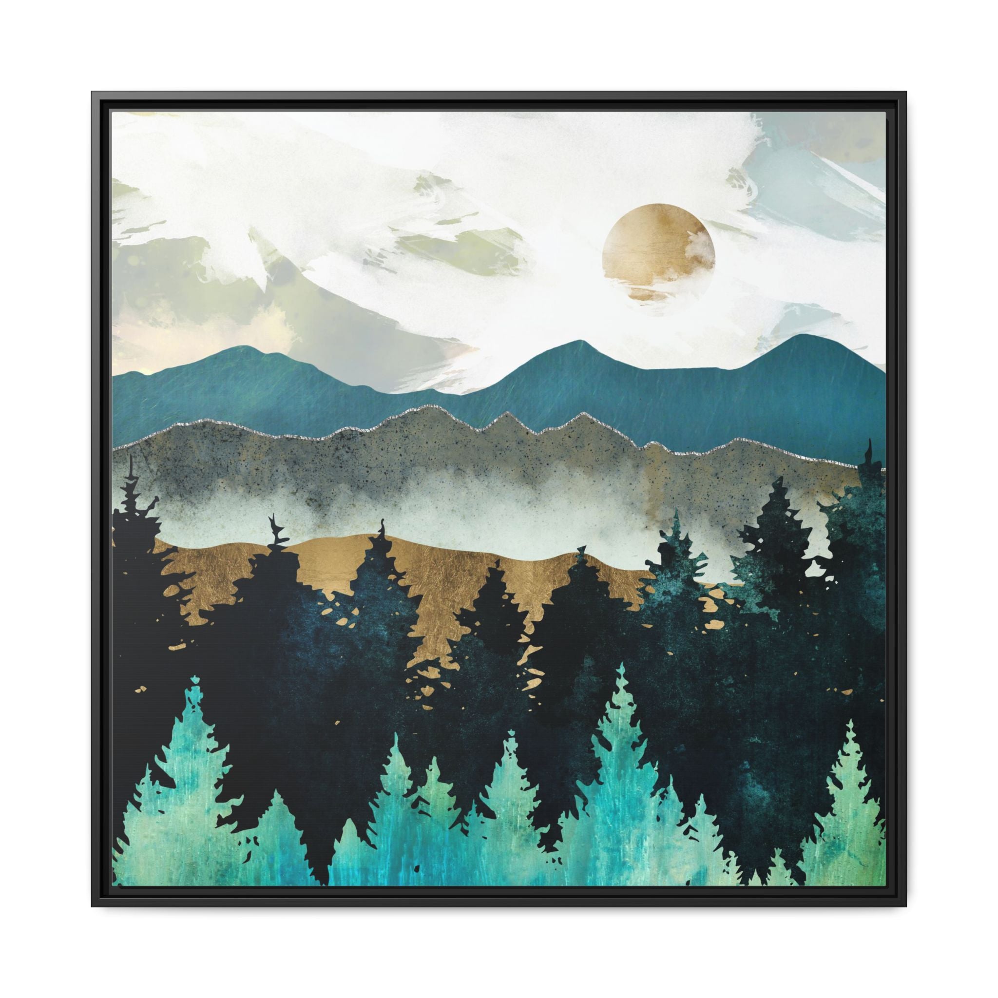 Forest Mist - Matte Canvas, Framed (Multi-color)
