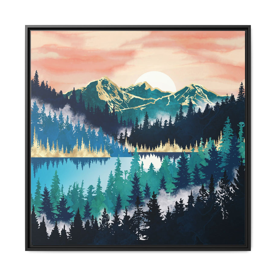 Lake Mist - Matte Canvas, Framed (Multi-color)