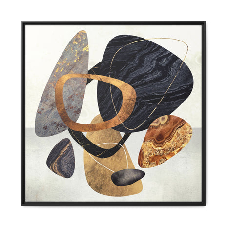 Abstract Pebbles III - Matte Canvas, Framed (Multi-color)