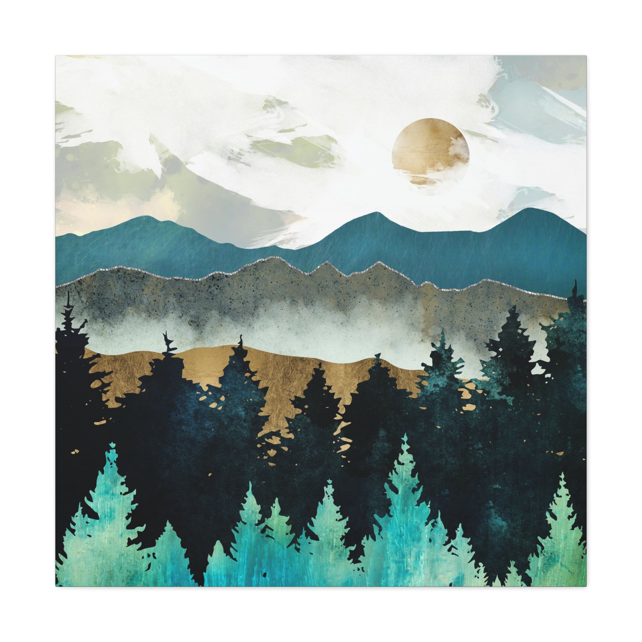Forest Mist Matte Canvas, Stretched, No Frame