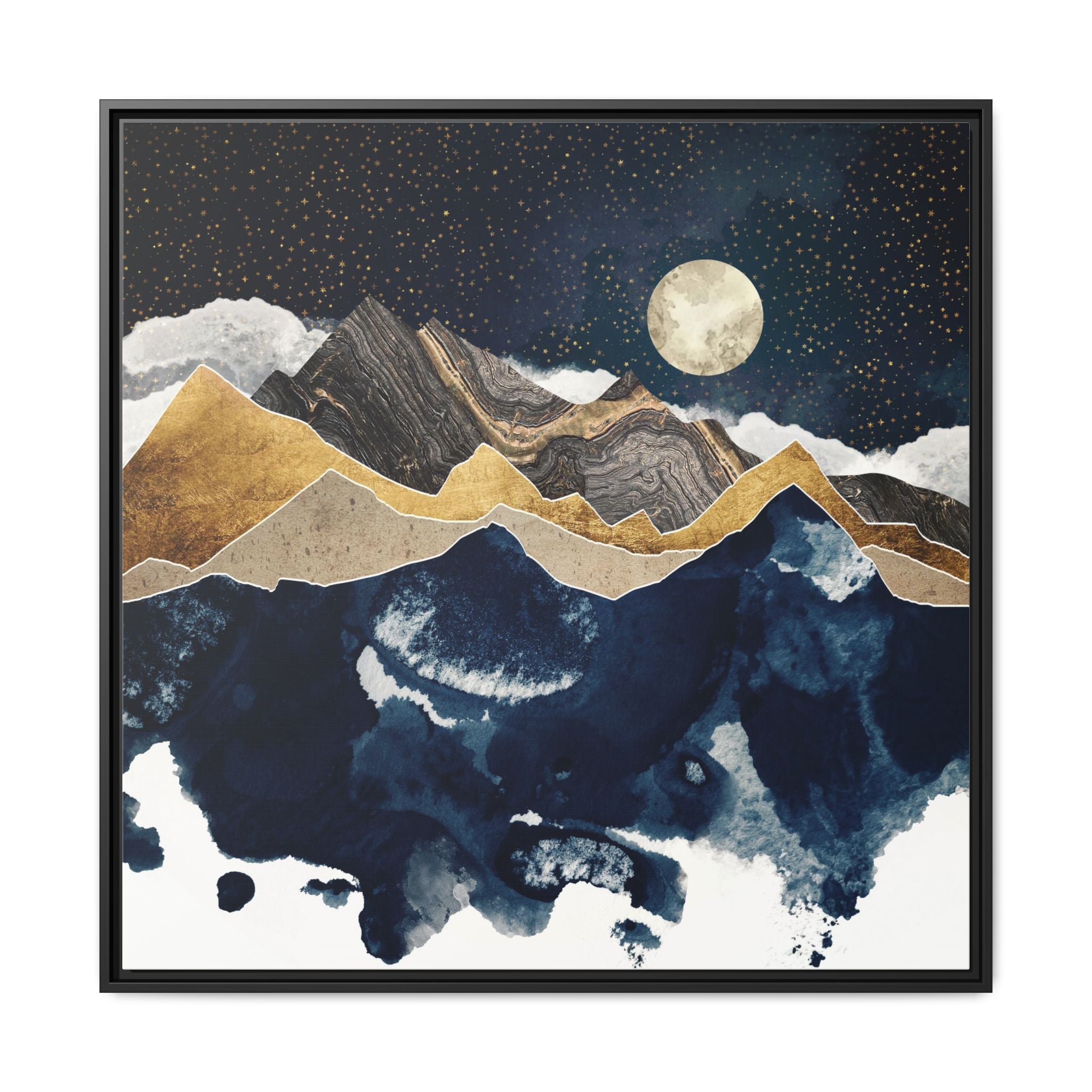Midnight Winter - Matte Canvas, Framed (Multi-color)