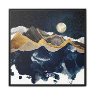 Midnight Winter - Matte Canvas, Framed (Multi-color)