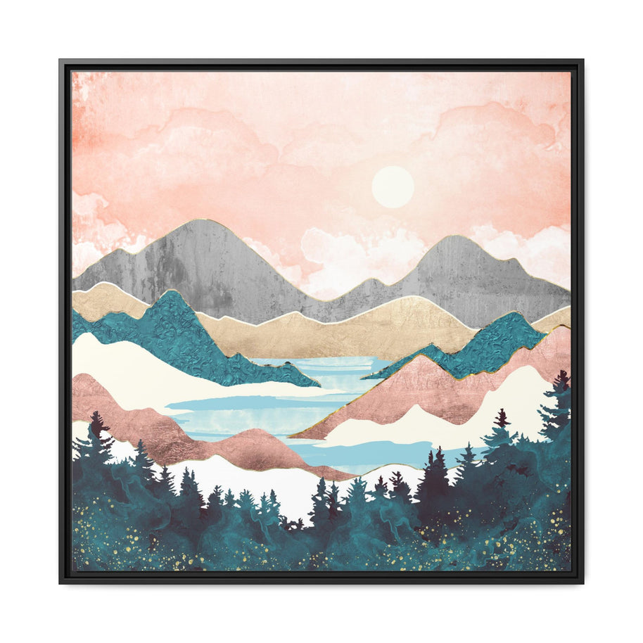 Lake Sunrise - Matte Canvas, Framed (Multi-color)