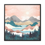 Lake Sunrise - Matte Canvas, Framed (Multi-color)