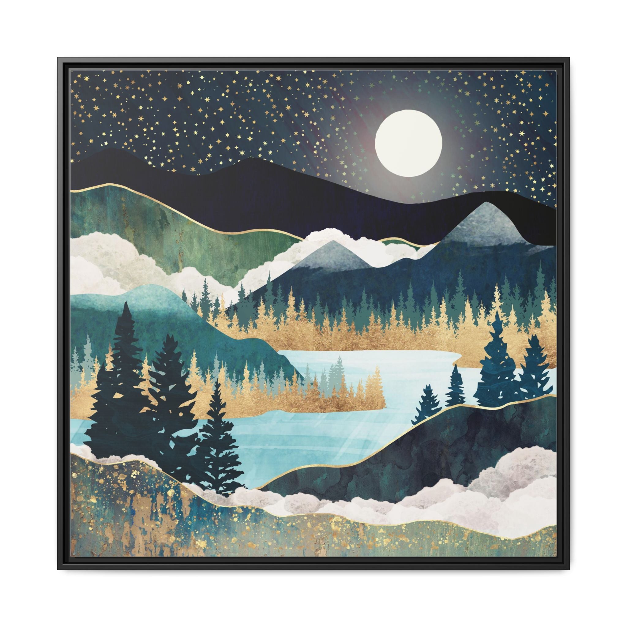 Star Lake - Matte Canvas, Framed (Multi-color)