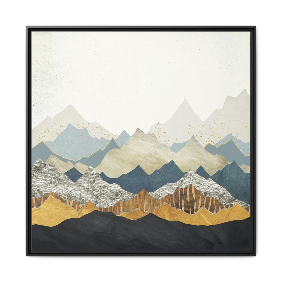 Distant Peaks - Matte Canvas, Framed (Multi-color)