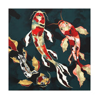 Metallic Koi Matte Canvas, Stretched, No Frame
