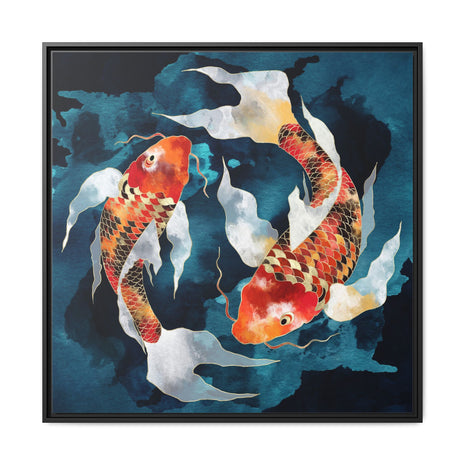 Metallic Koi II - Matte Canvas, Framed (Multi-color)