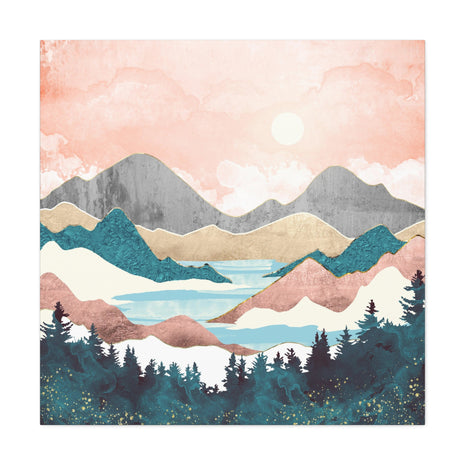 Lake Sunrise Matte Canvas, Stretched, No Frame
