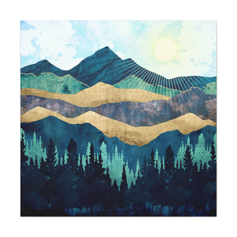 Blue Forest Matte Canvas, Stretched, No Frame