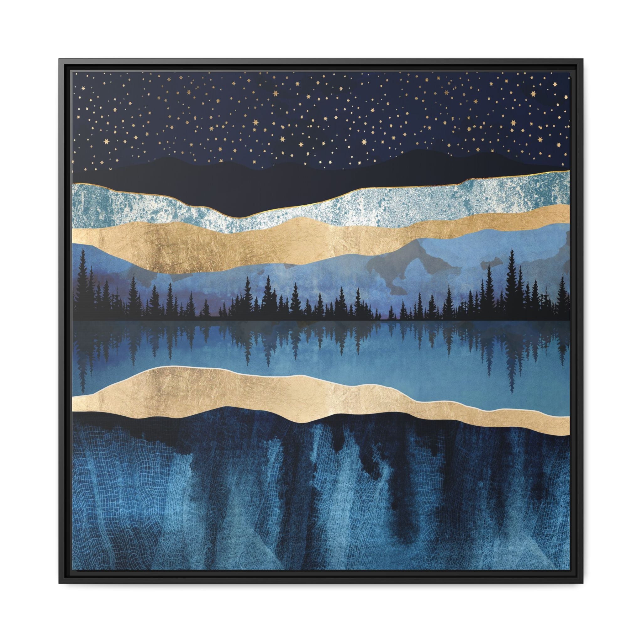Midnight Lake - Matte Canvas, Framed (Multi-color)