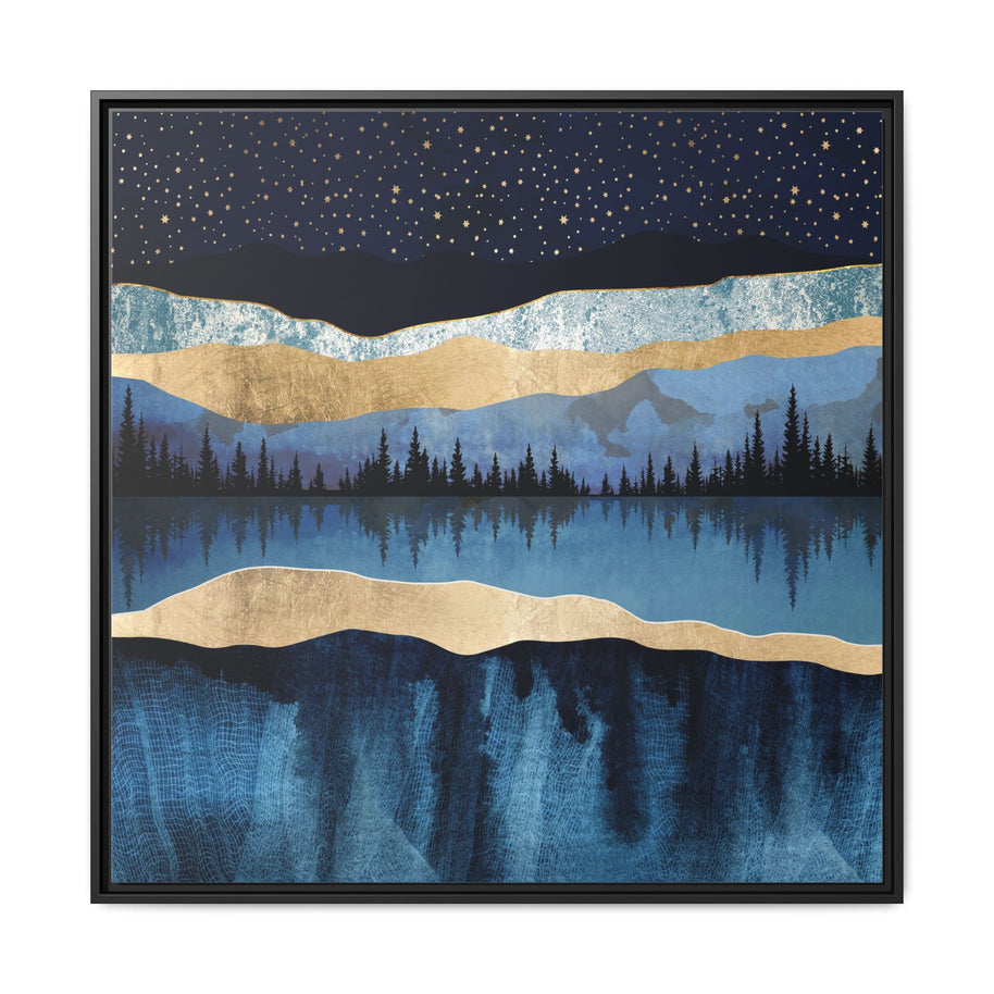 Midnight Lake - Matte Canvas, Framed (Multi-color)