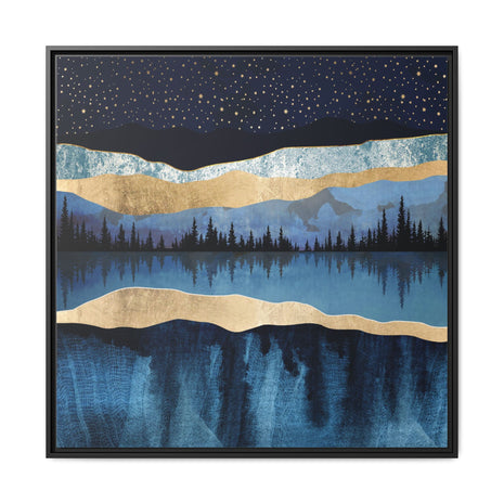 Midnight Lake - Matte Canvas, Framed (Multi-color)