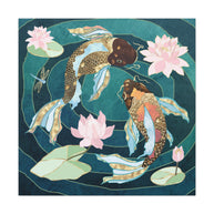 Metallic Koi III Matte Canvas, Stretched, No Frame
