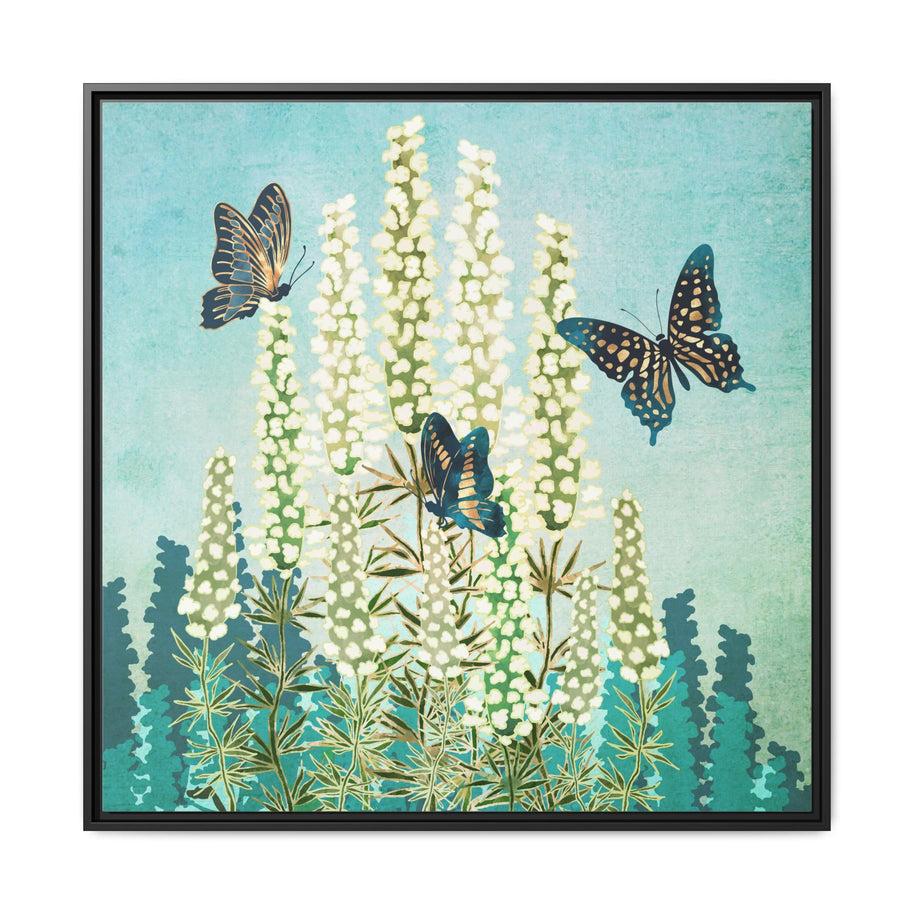 Butterfly Garden - Matte Canvas, Framed (Multi-color)
