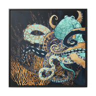 Metallic Octopus II - Matte Canvas, Framed (Multi-color)