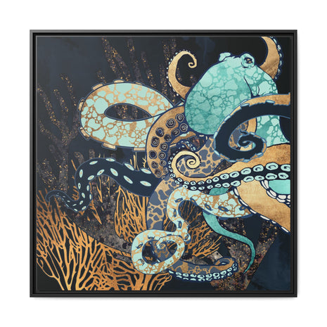 Metallic Octopus II - Matte Canvas, Framed (Multi-color)