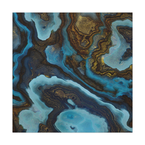 Blue Agate Matte Canvas, Stretched, No Frame