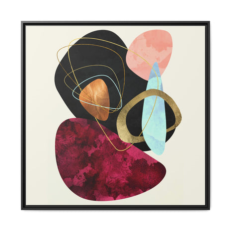 Abstract Pebbles II - Matte Canvas, Framed (Multi-color)