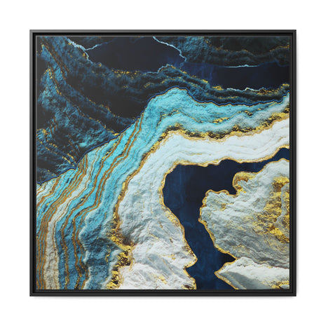 Aerial Ocean Abstract - Matte Canvas, Framed (Multi-color)
