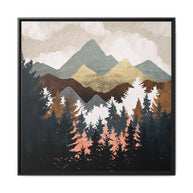 Forest View - Matte Canvas, Framed (Multi-color)
