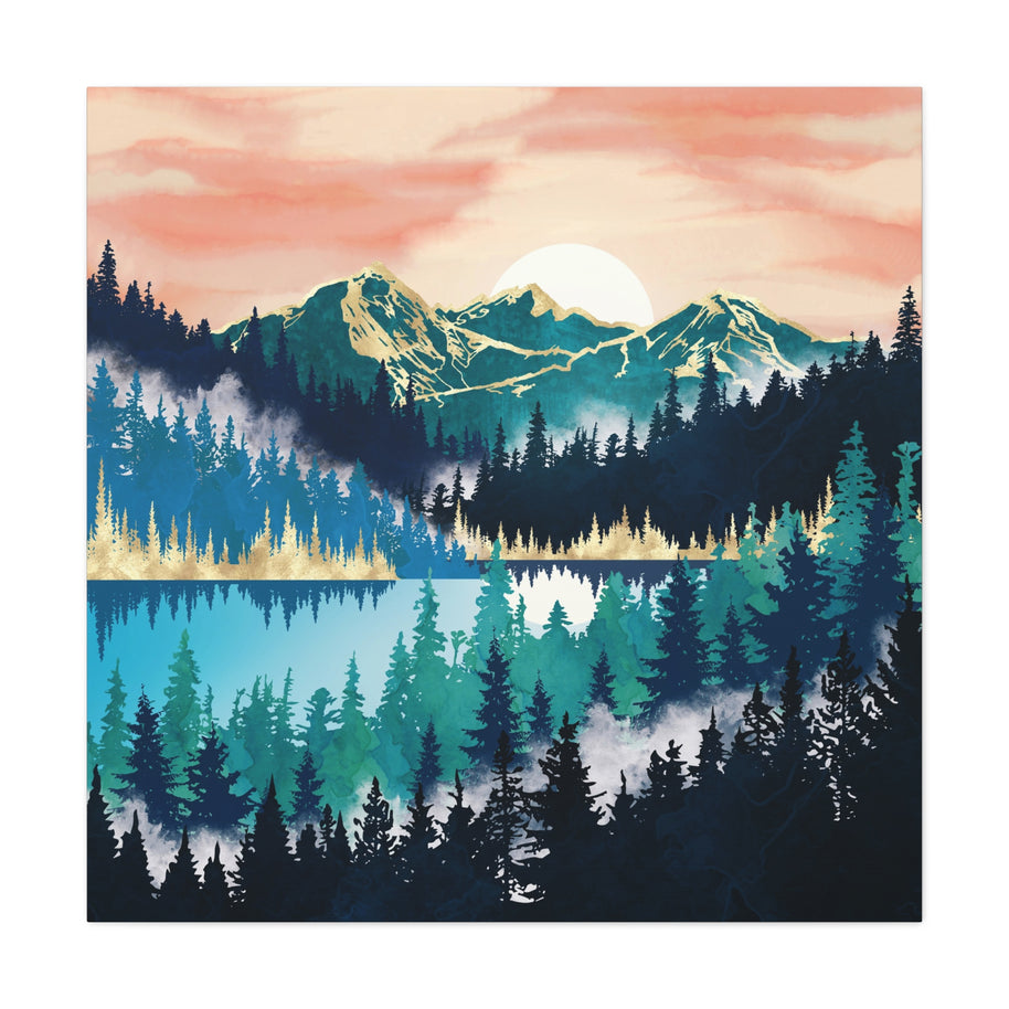 Lake Mist Matte Canvas, Stretched, No Frame