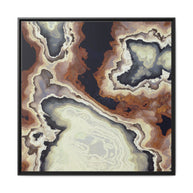 Ivory Agate Abstract - Matte Canvas, Framed (Multi-color)
