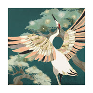 Golden Crane Matte Canvas, Stretched, No Frame