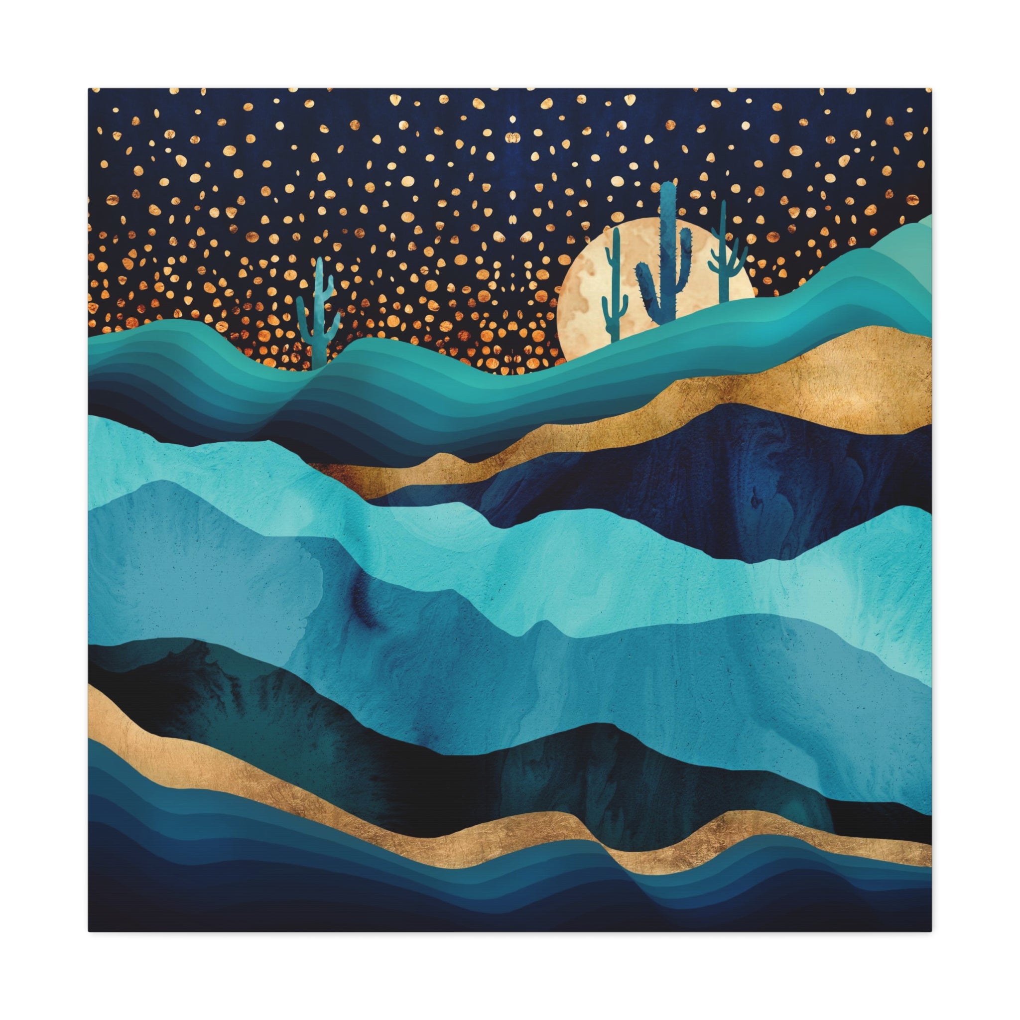 Indigo Desert Night Matte Canvas, Stretched, No Frame