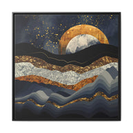 Metallic Mountains - Matte Canvas, Framed (Multi-color)