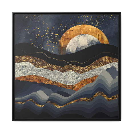 Metallic Mountains - Matte Canvas, Framed (Multi-color)
