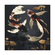 Metallic Koi IV Matte Canvas, Stretched, No Frame