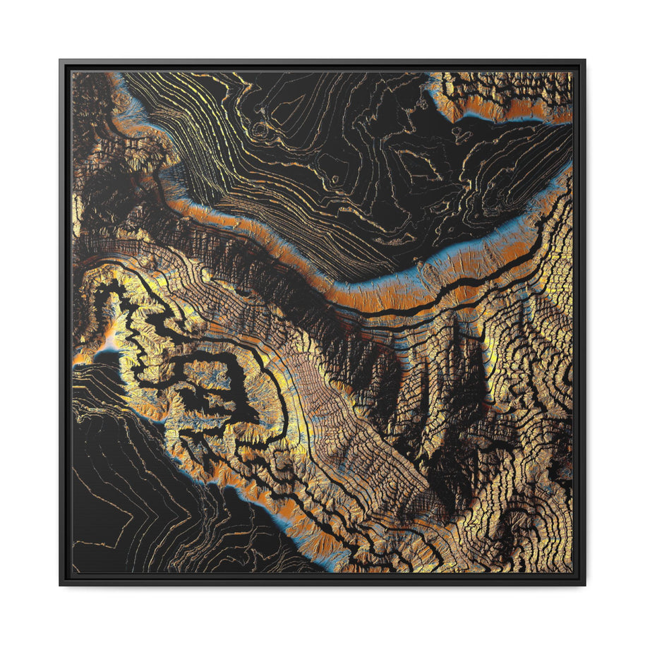 Golden Canyons - Matte Canvas, Framed (Multi-color)