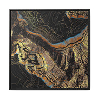Golden Canyons - Matte Canvas, Framed (Multi-color)