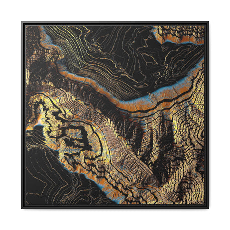 Golden Canyons - Matte Canvas, Framed (Multi-color)