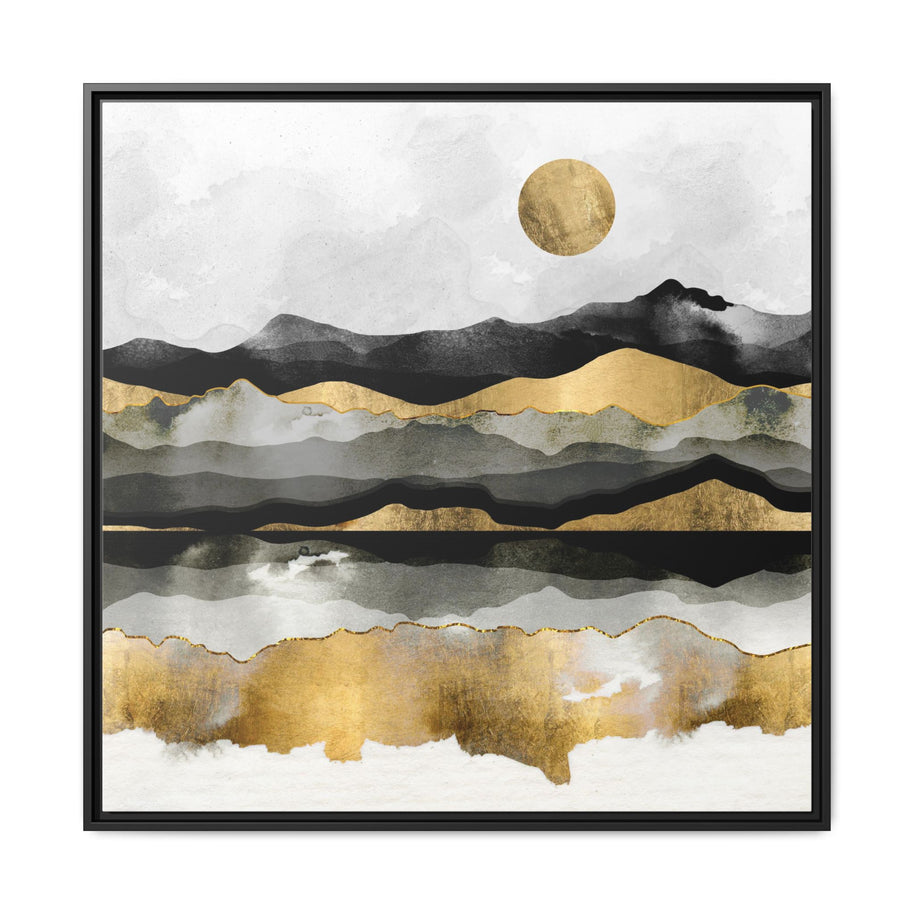 Golden Spring Moon - Matte Canvas, Framed (Multi-color)