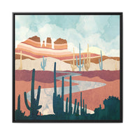 Desert Vista - Matte Canvas, Framed (Multi-color)