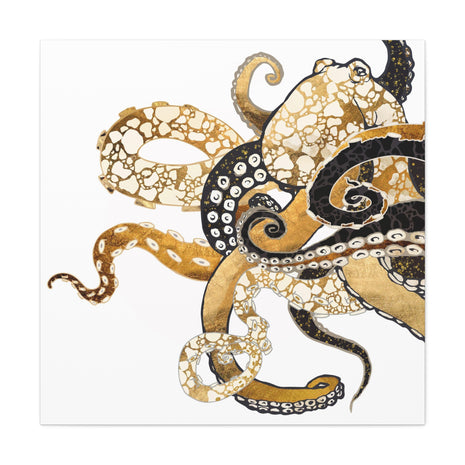 Metallic Octopus Matte Canvas, Stretched, No Frame