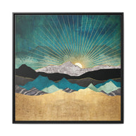 Peacock Vista - Matte Canvas, Framed (Multi-color)