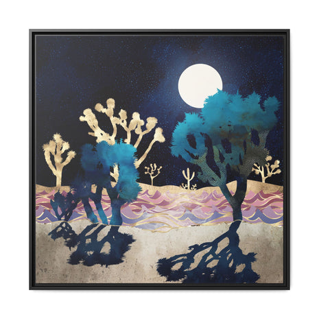 Desert Lake Moonlight - Matte Canvas, Framed (Multi-color)