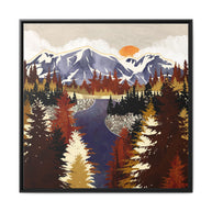 Autumn River - Matte Canvas, Framed (Multi-color)